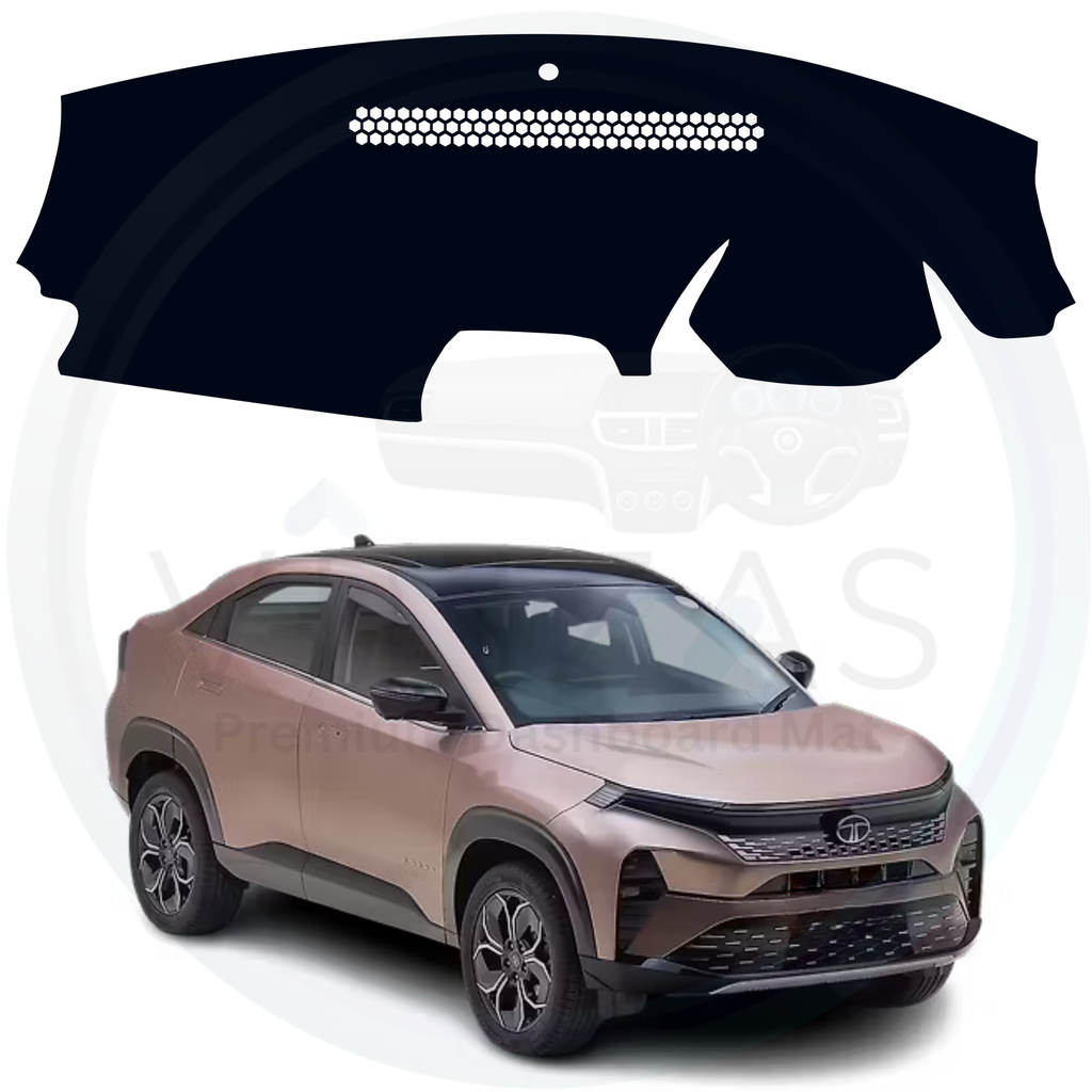 Black custom car dashboard cover For Curvv 
