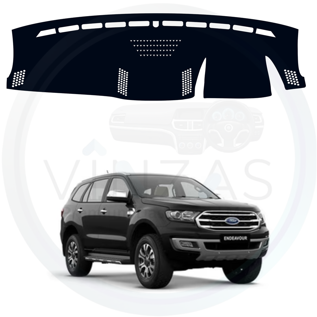 Black custom car dashboard cover For Ford Endeavour 2015 To 2021
