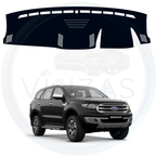 Black custom car dashboard cover For Ford Endeavour 2015 To 2021