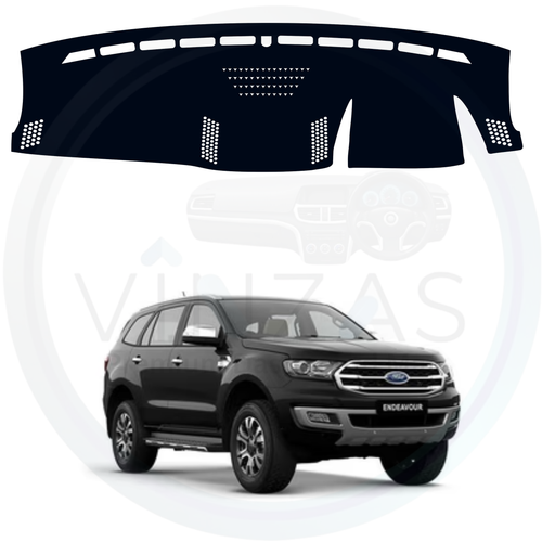 Black custom car dashboard cover For Ford Endeavour 2015 To 2021