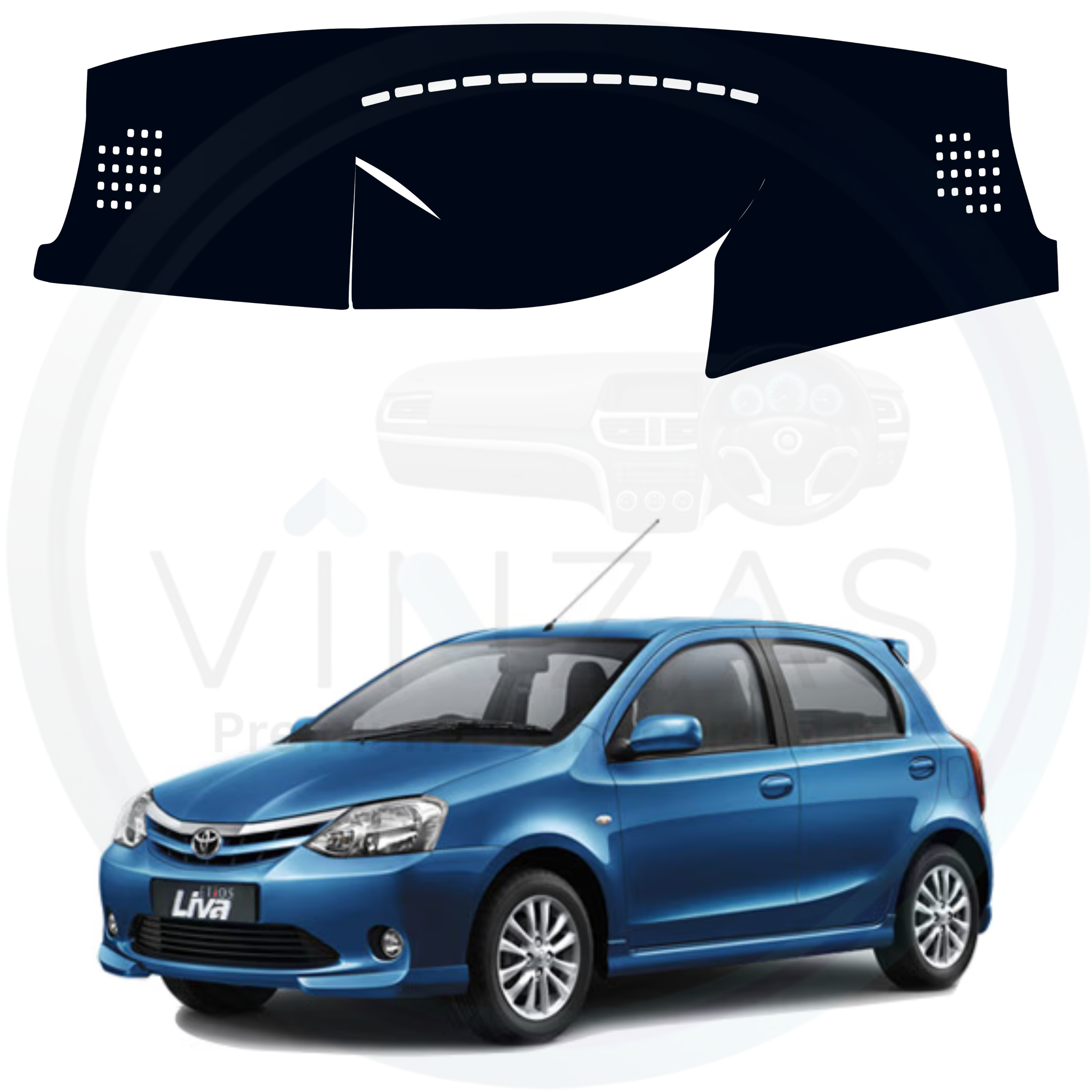 Black custom car dashboard cover For Etios liva