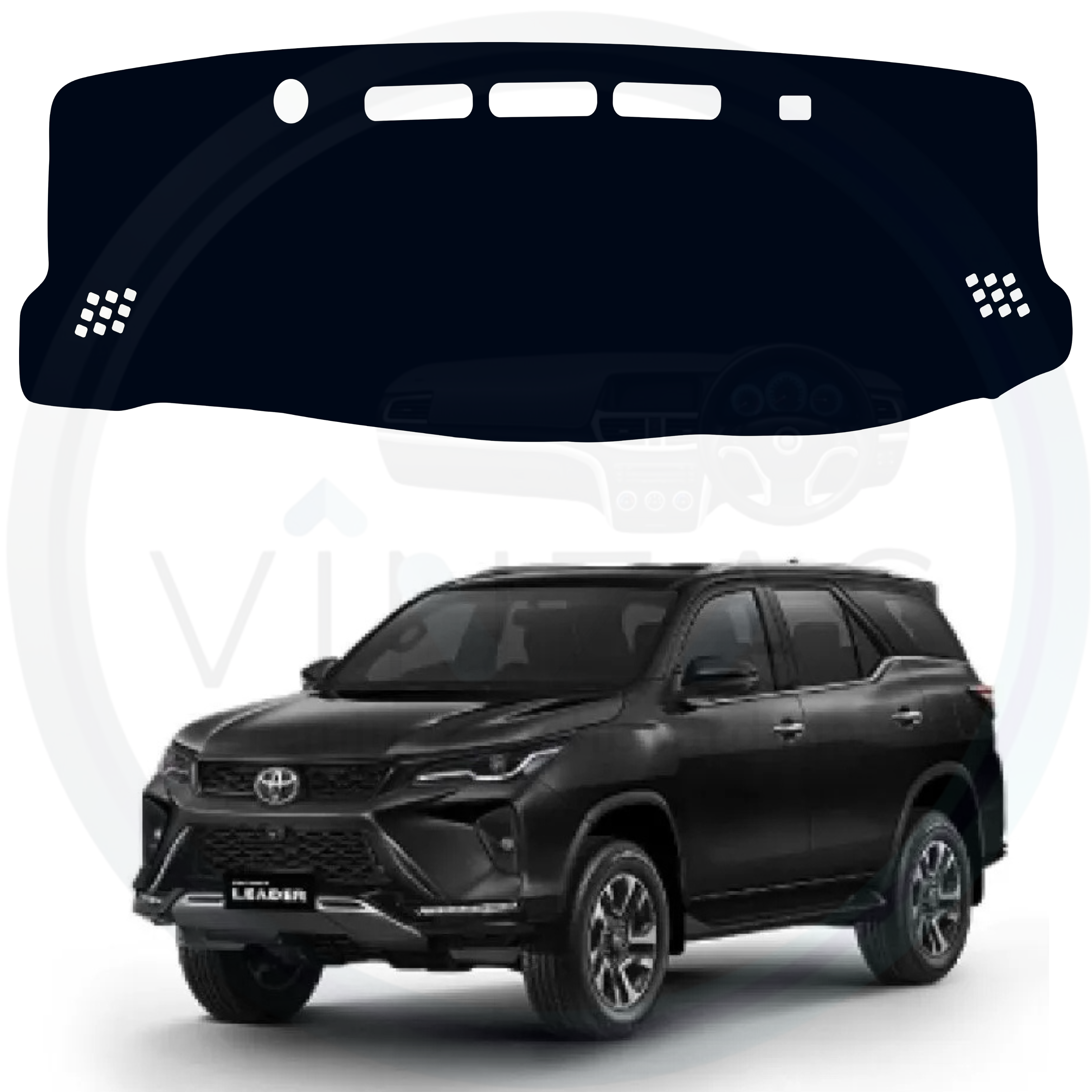 Black custom car dashboard cover For Fortuner Legender
