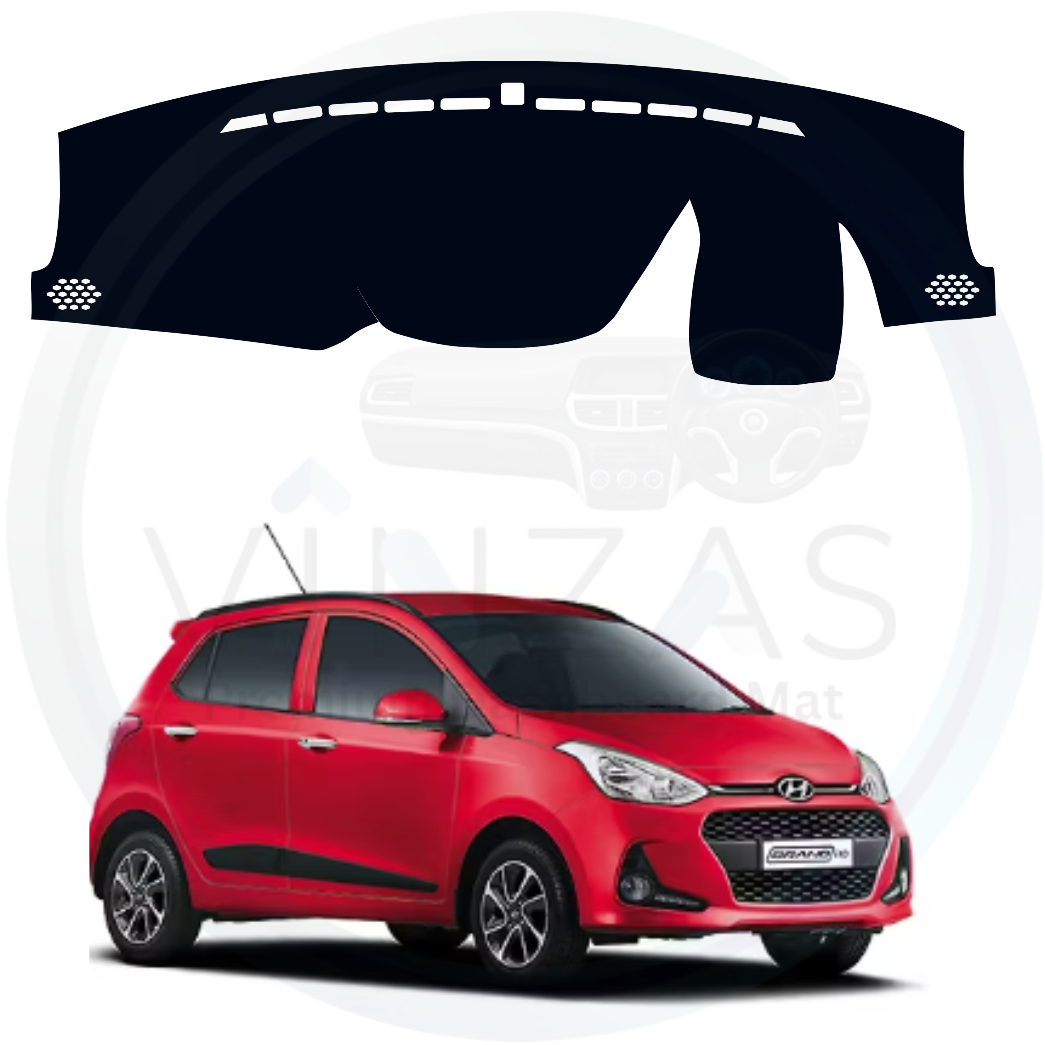 Black custom car dashboard cover For Grand I10

