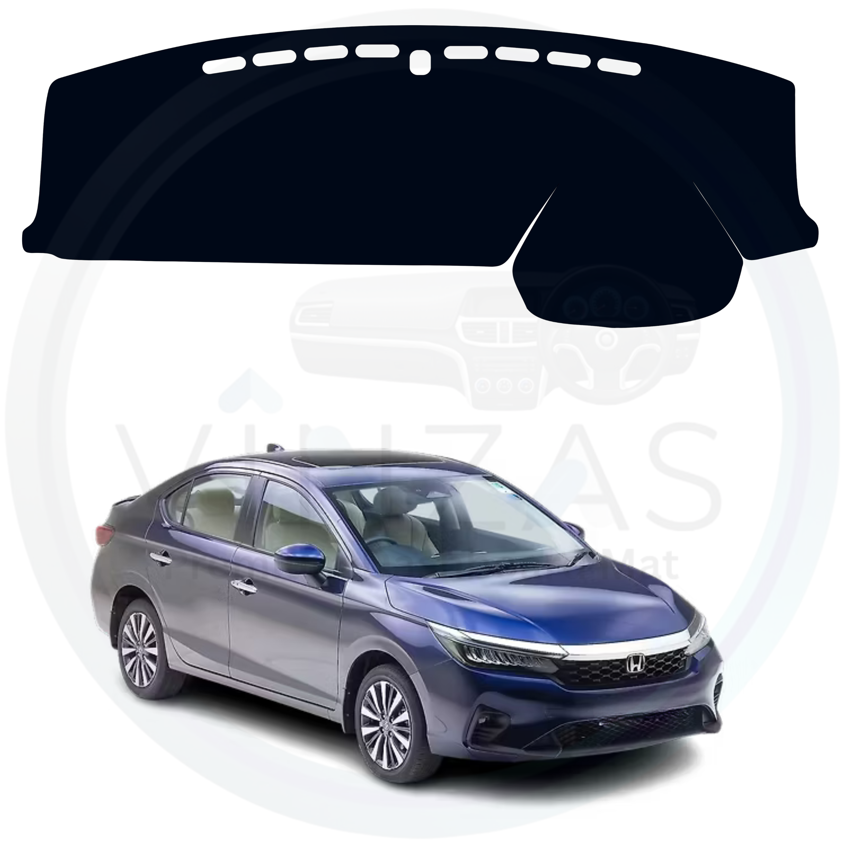 Black custom car dashboard cover For Honda City