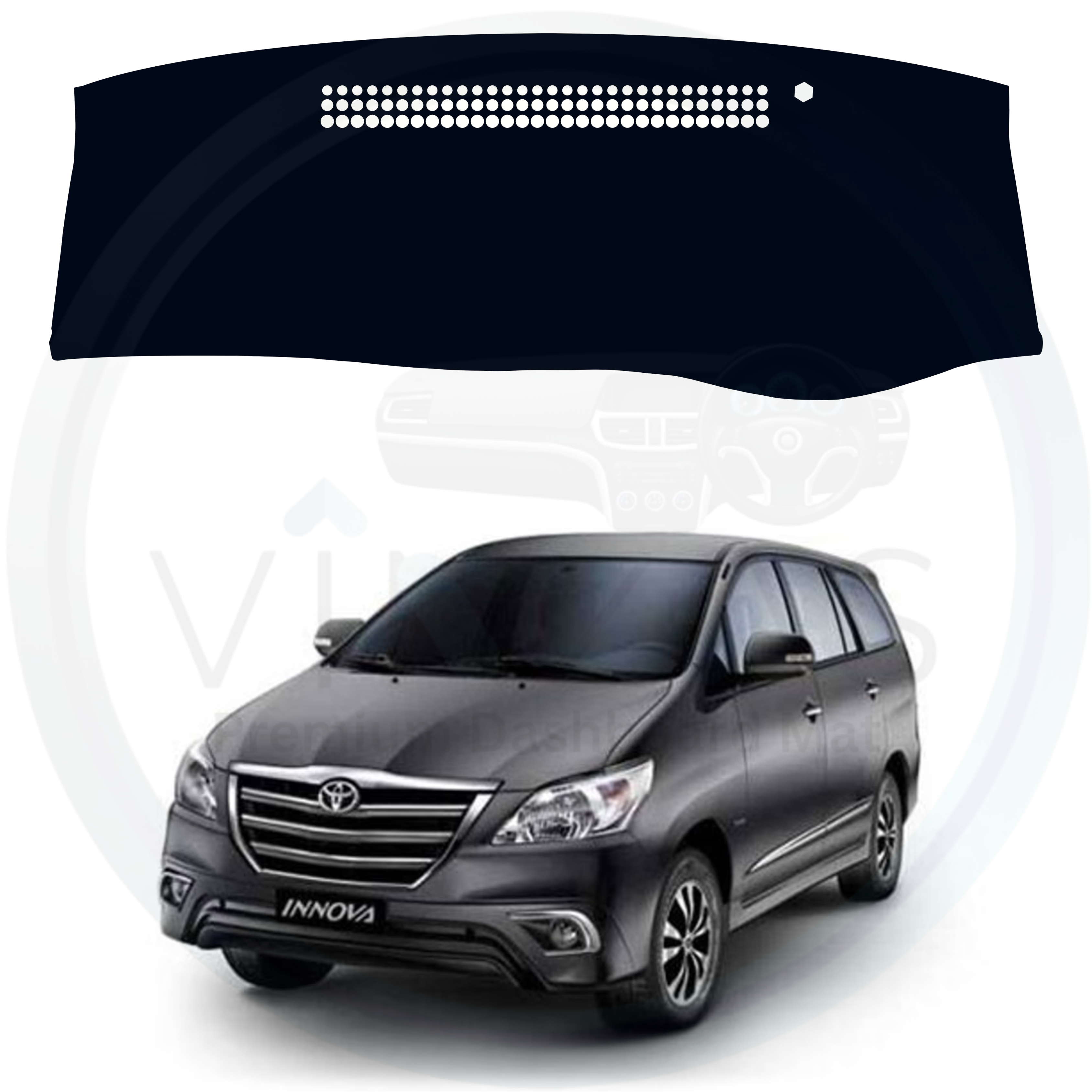 Black custom car dashboard cover For Innova
