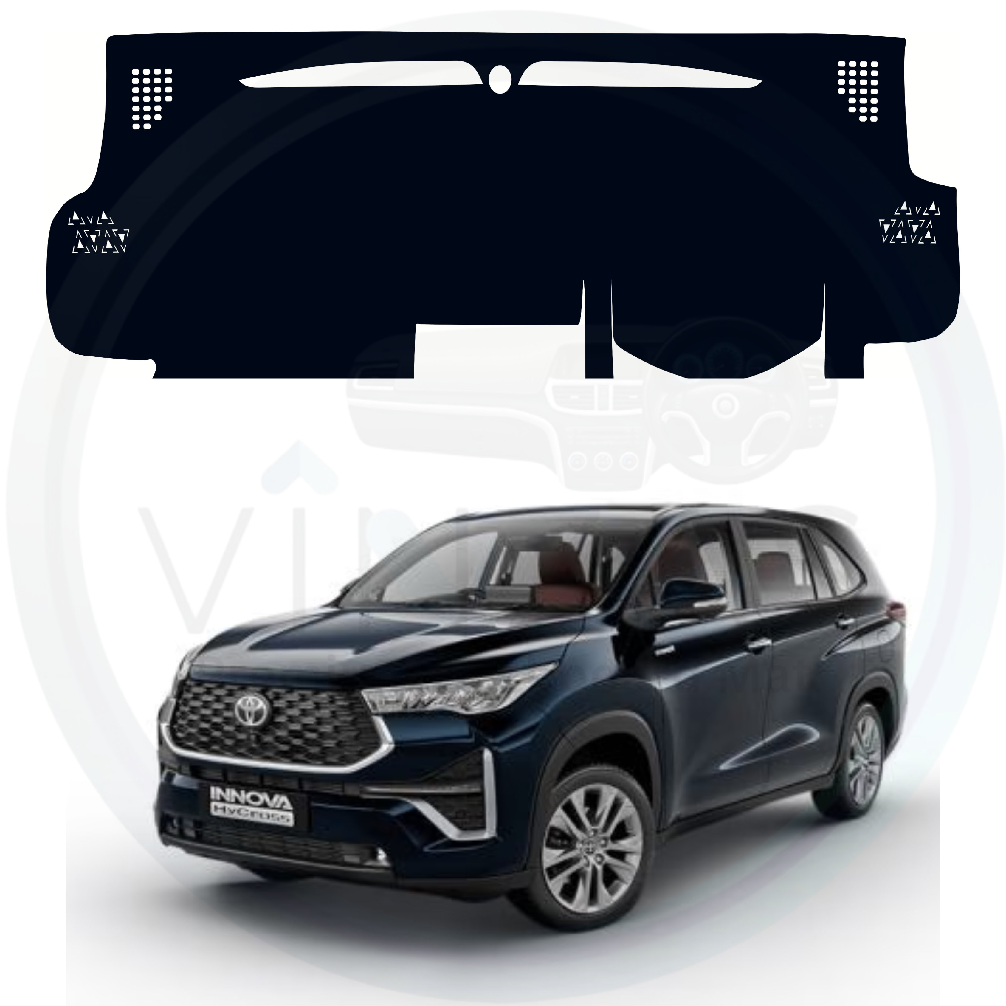 Black custom car dashboard cover For Innova Hycross