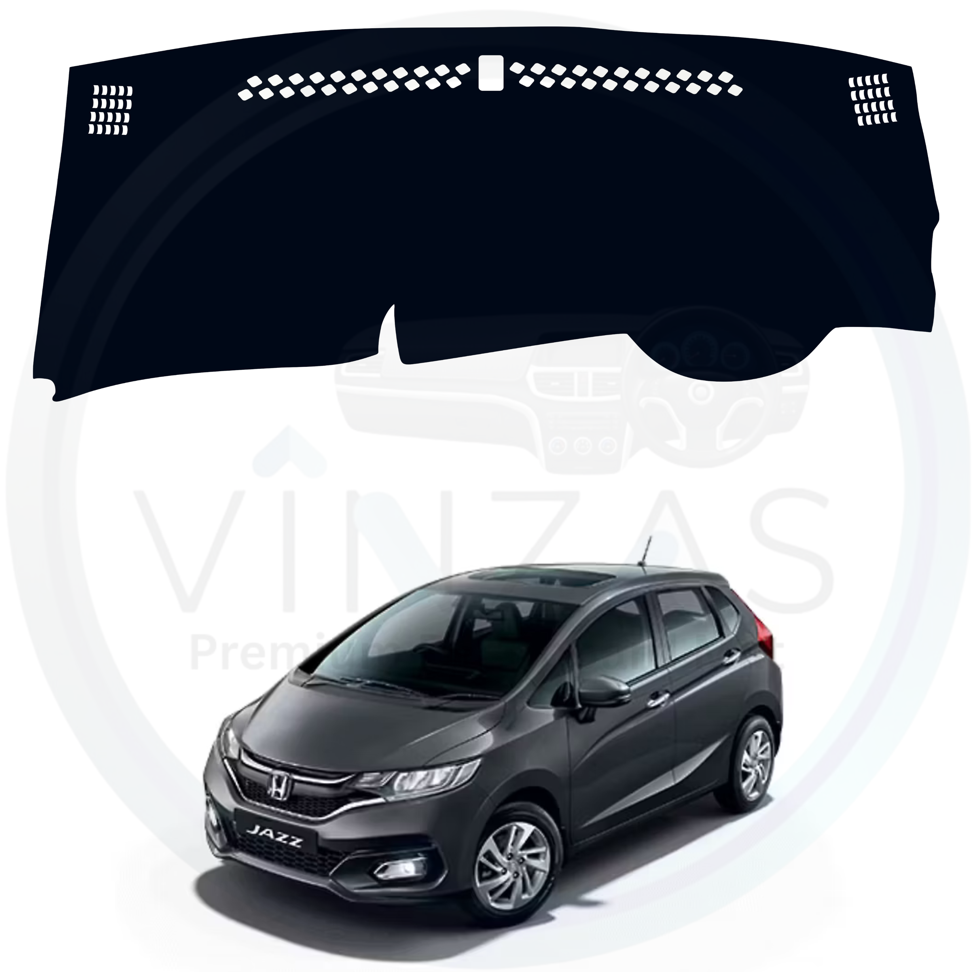 Black custom car dashboard cover For Jazz 