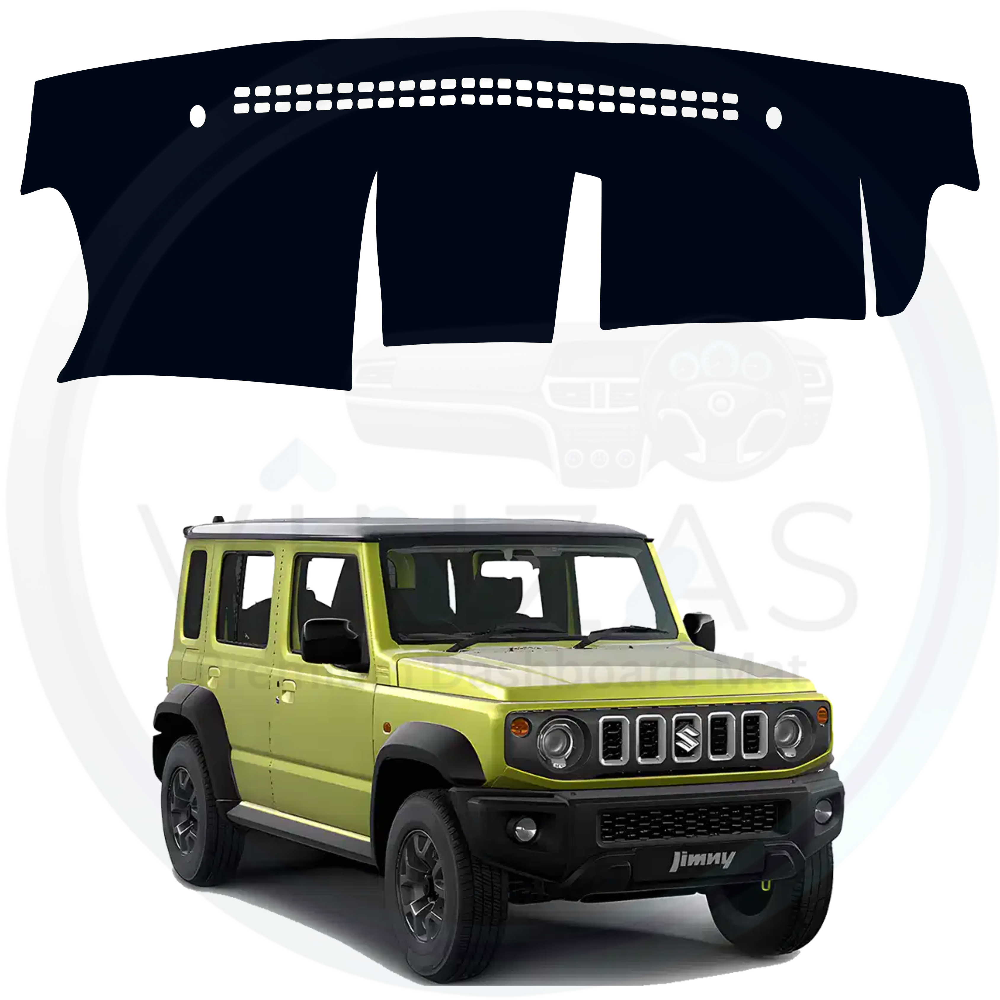 Black custom car dashboard cover For Jimny 
 