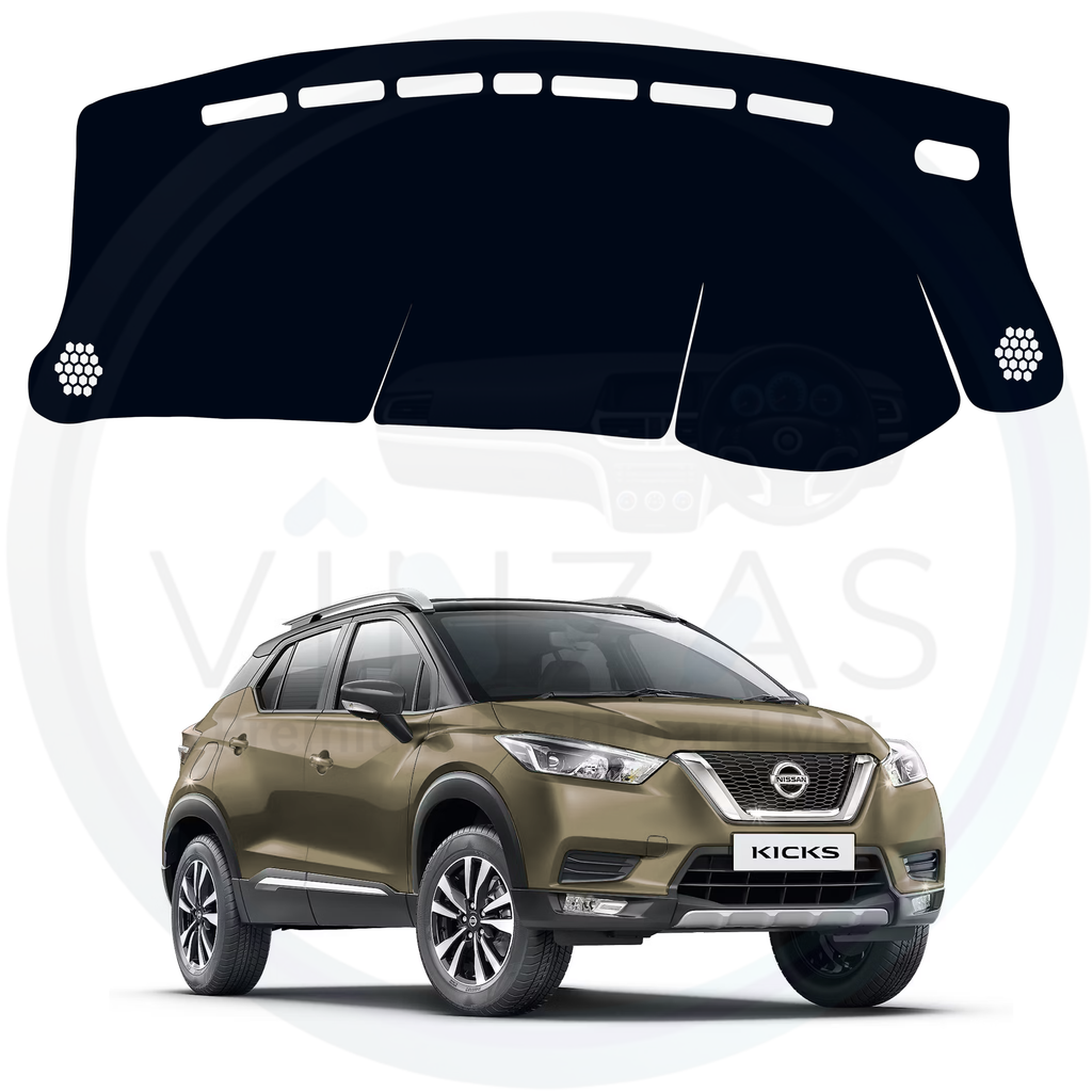 Black custom car dashboard cover For Kicks 