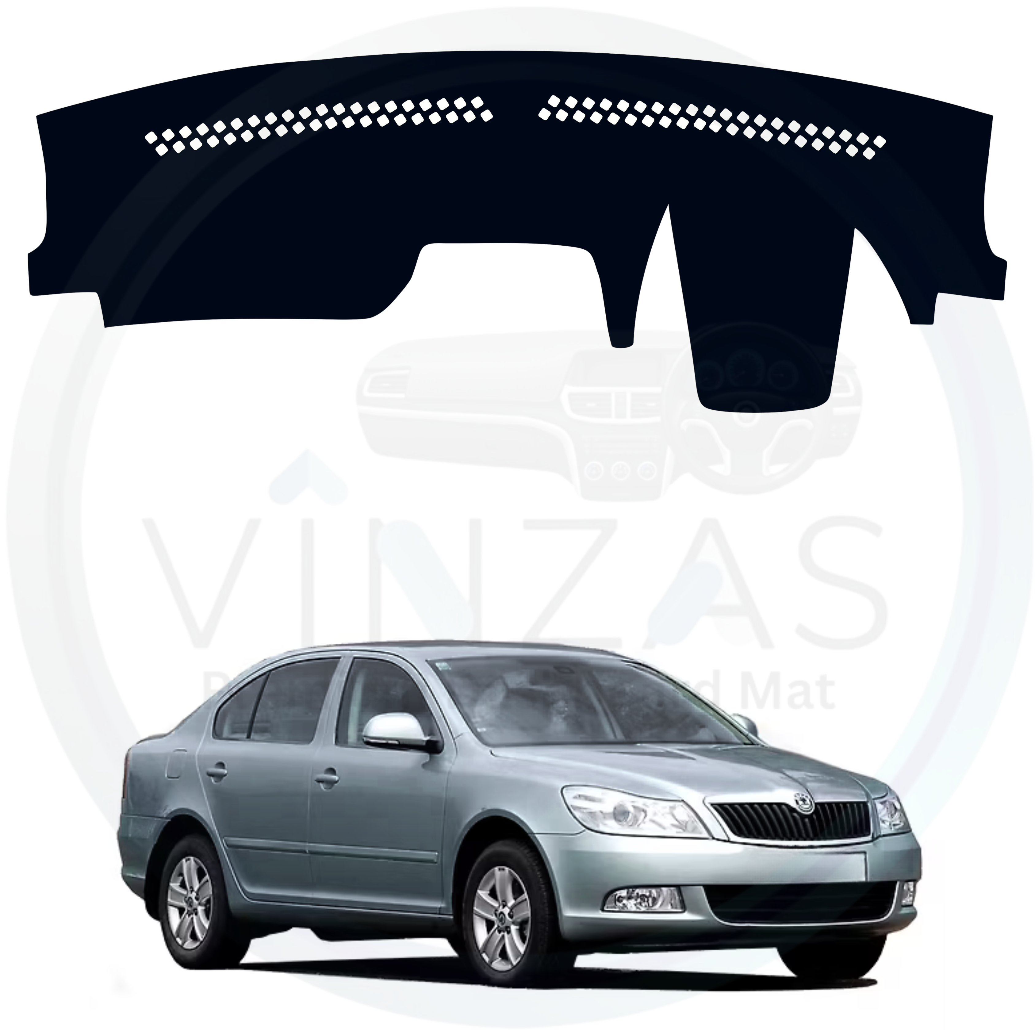 Black custom car dashboard cover For Laura 
