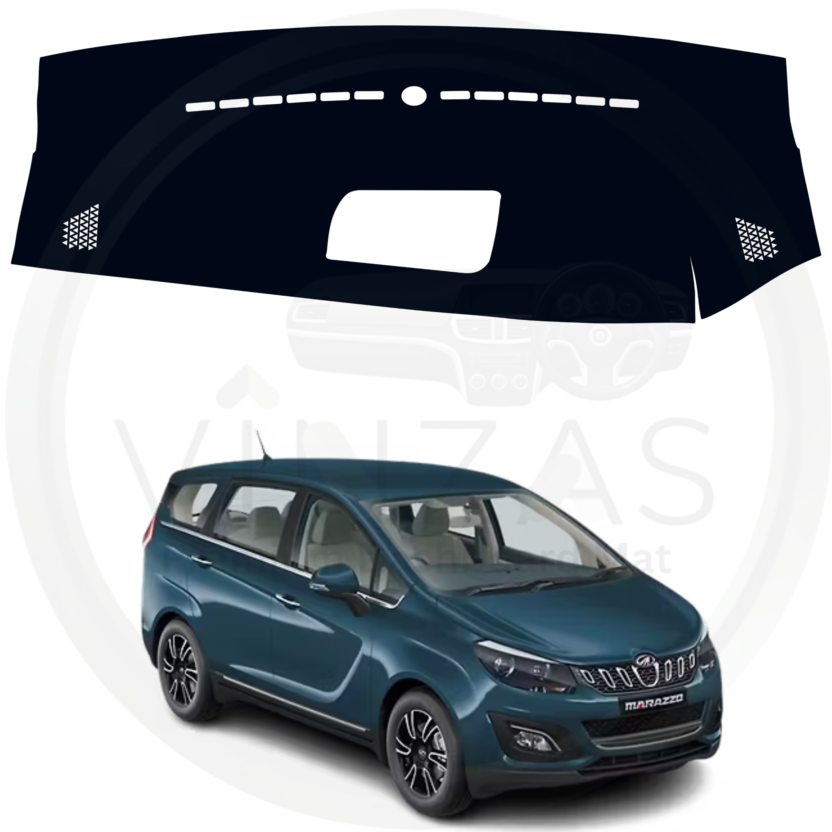 Black custom car dashboard cover For Marazzo
