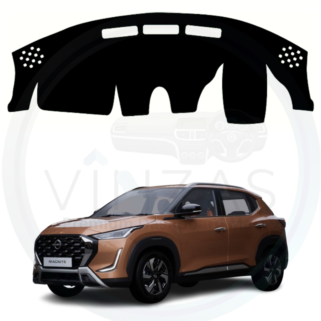 Black custom car dashboard cover For Nissan Magnite Facelift