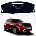 Black custom car dashboard cover For Seltos

