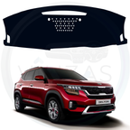 Black custom car dashboard cover For Seltos
