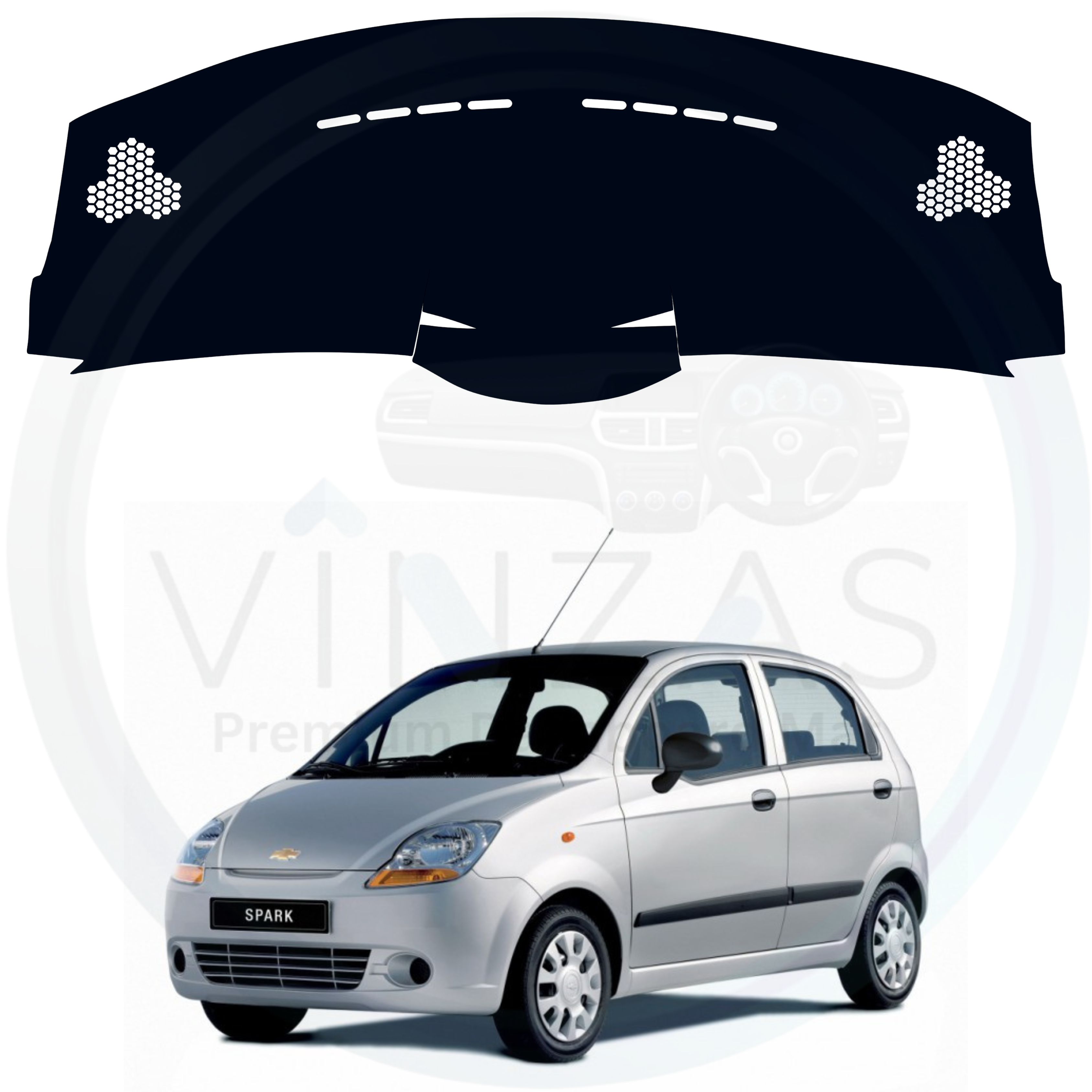 Black custom car dashboard cover For Spark 