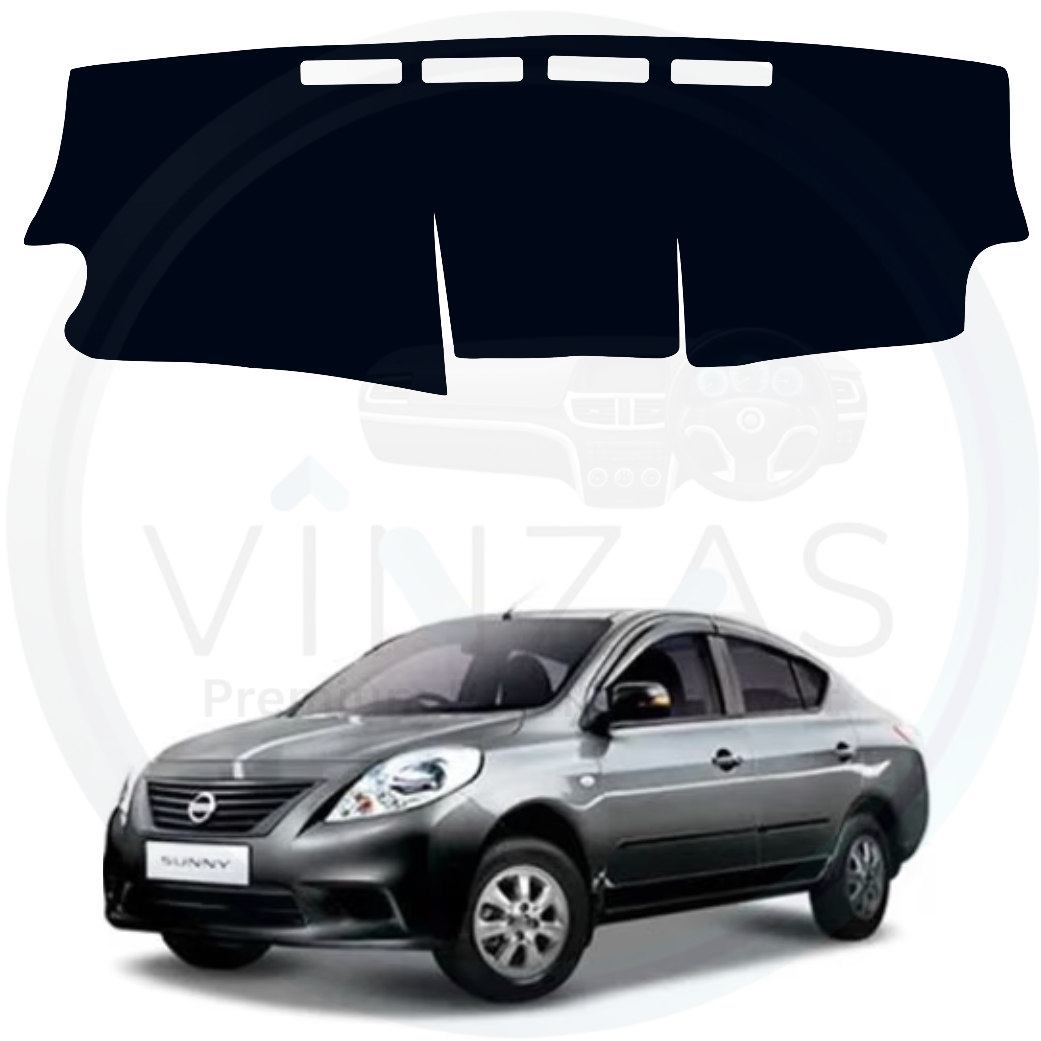Black custom car dashboard cover For Sunny 
