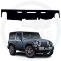 Black custom car dashboard cover For Thar 
