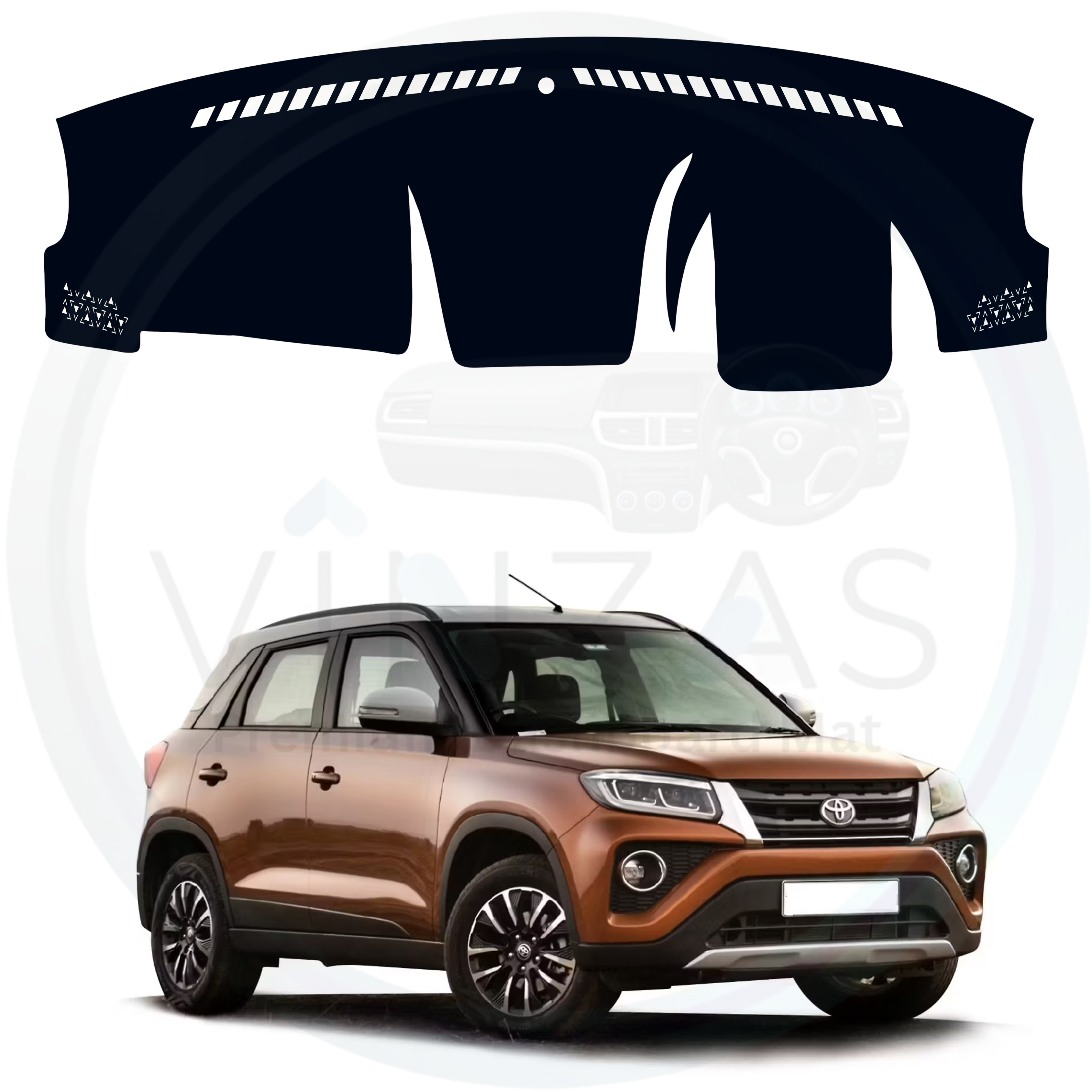 Black custom car dashboard cover For Urban Cruiser
