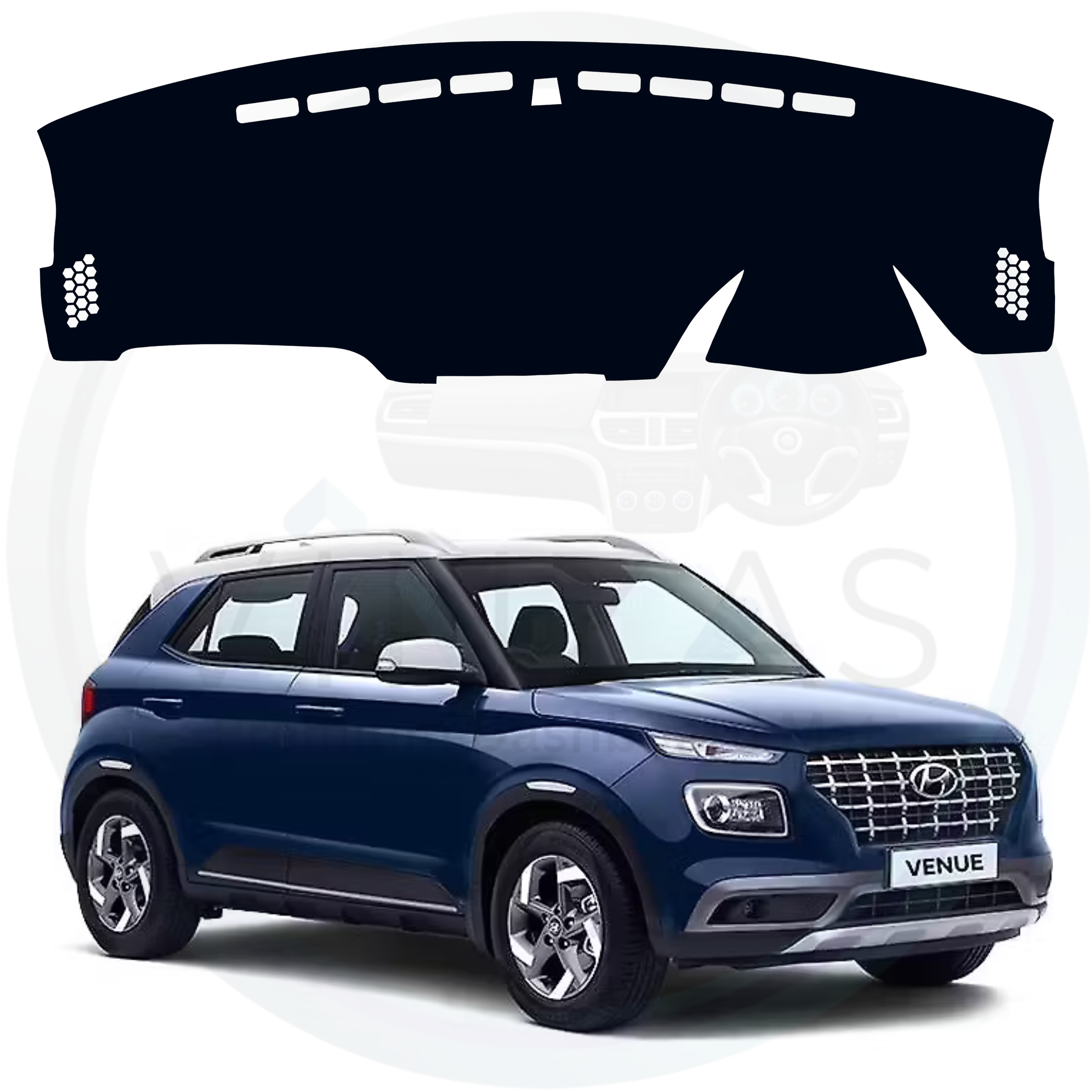 Black custom car dashboard cover For Venue 
