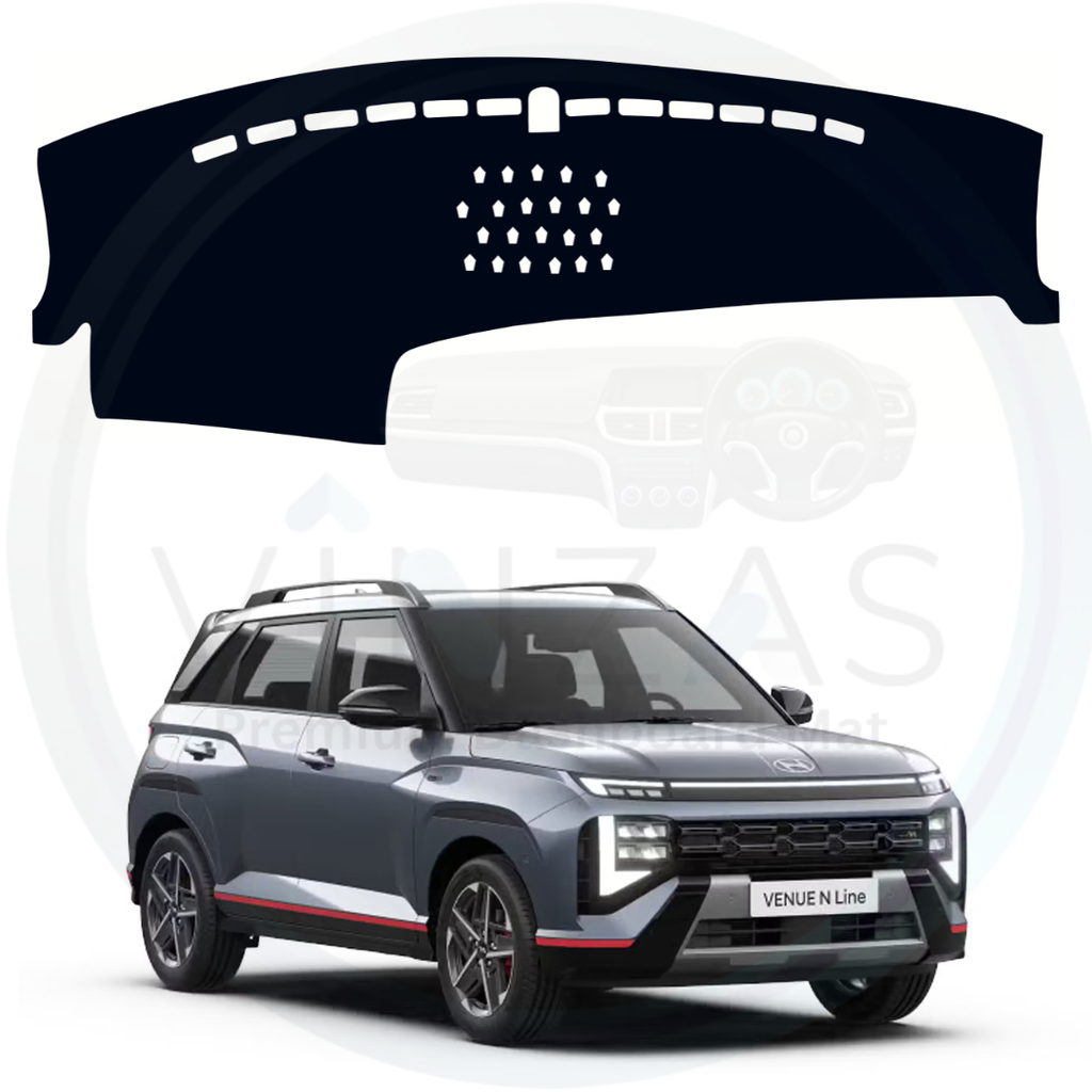 Black custom car dashboard cover For Venue N Line 2026