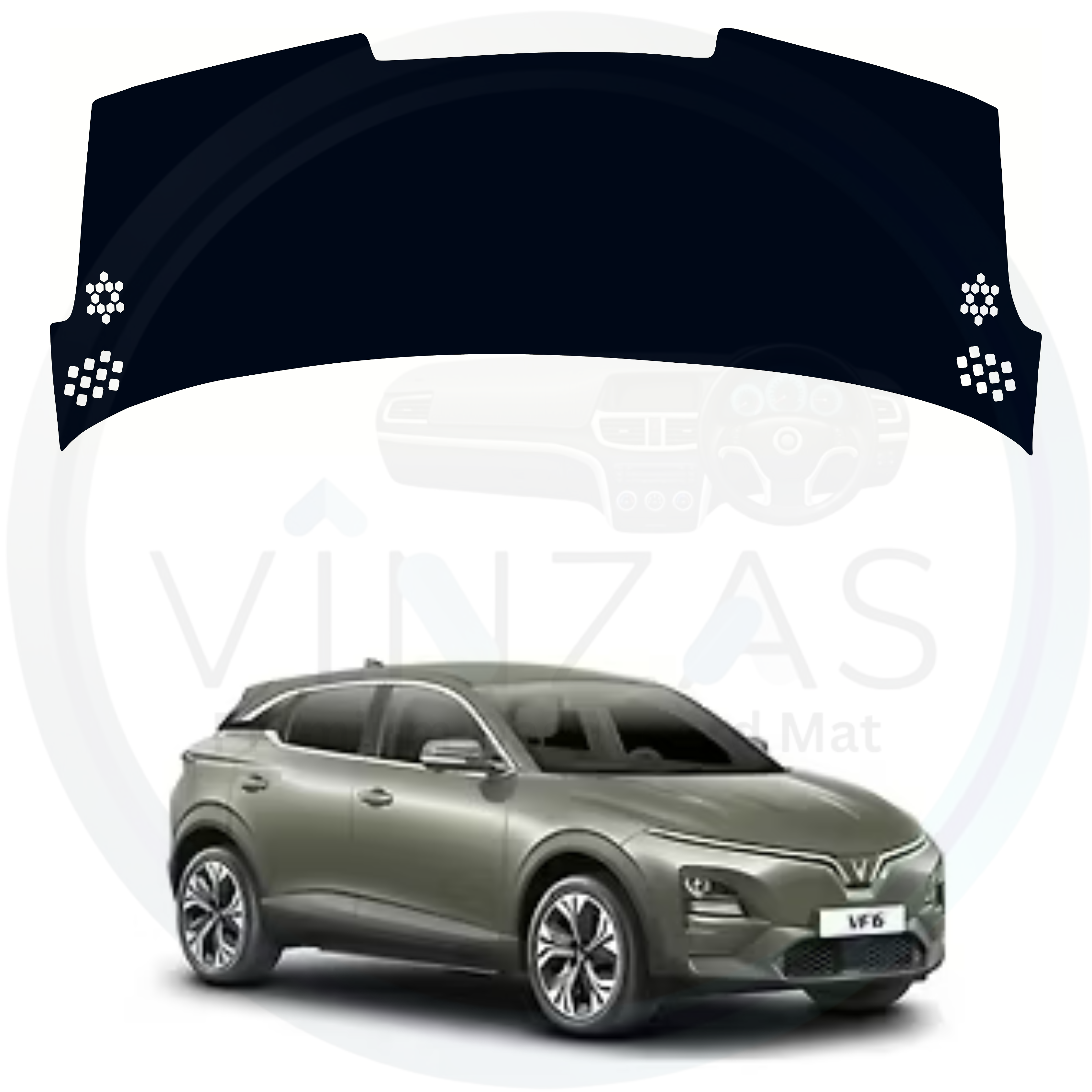 Black custom car dashboard cover For Vinfast VF 6