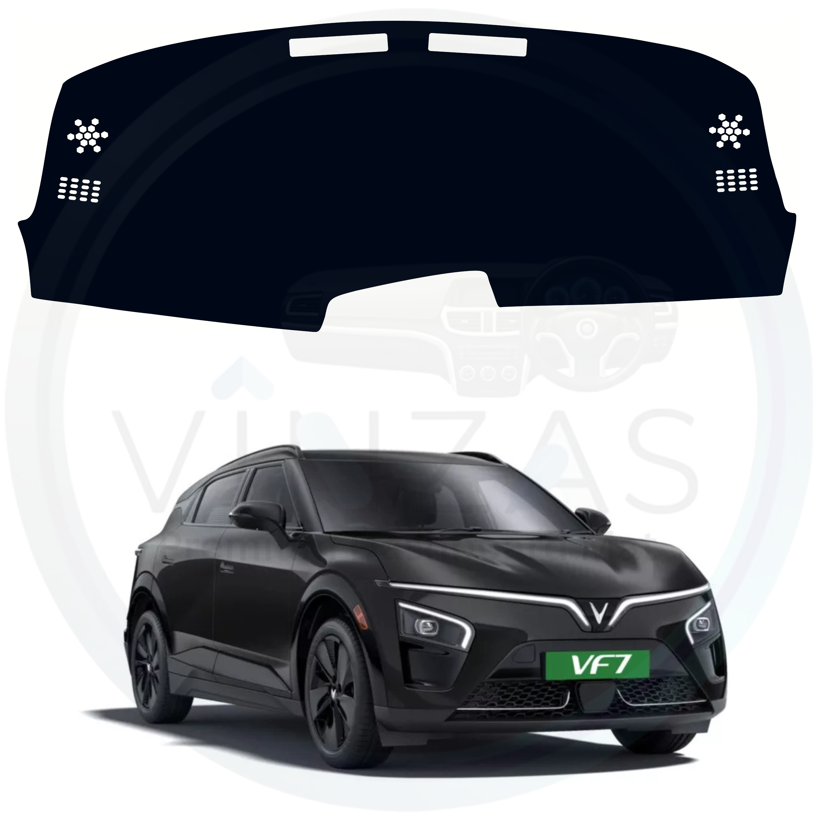 Black custom car dashboard cover For Vinfast VF 7