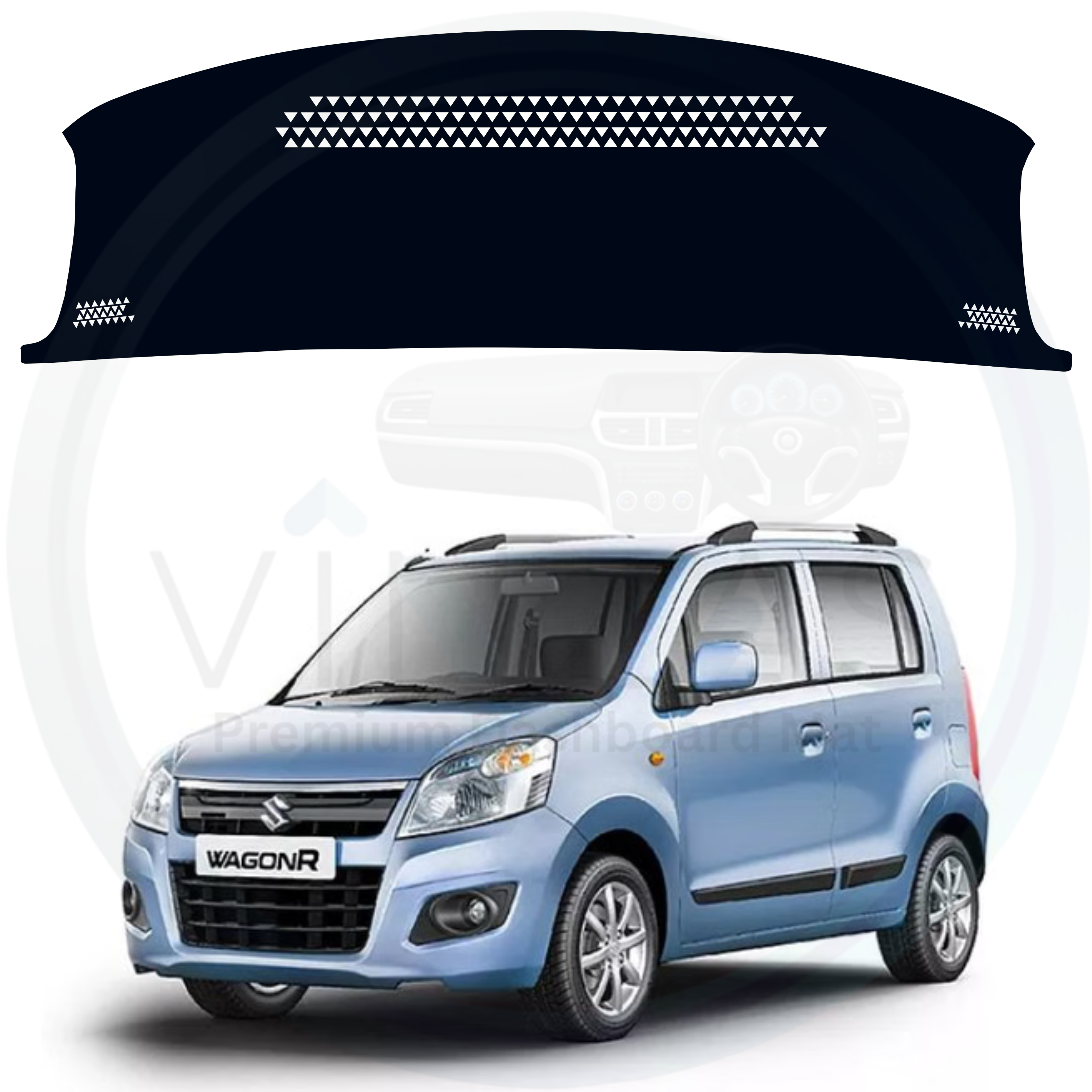 Black custom car dashboard cover For Wagon-R