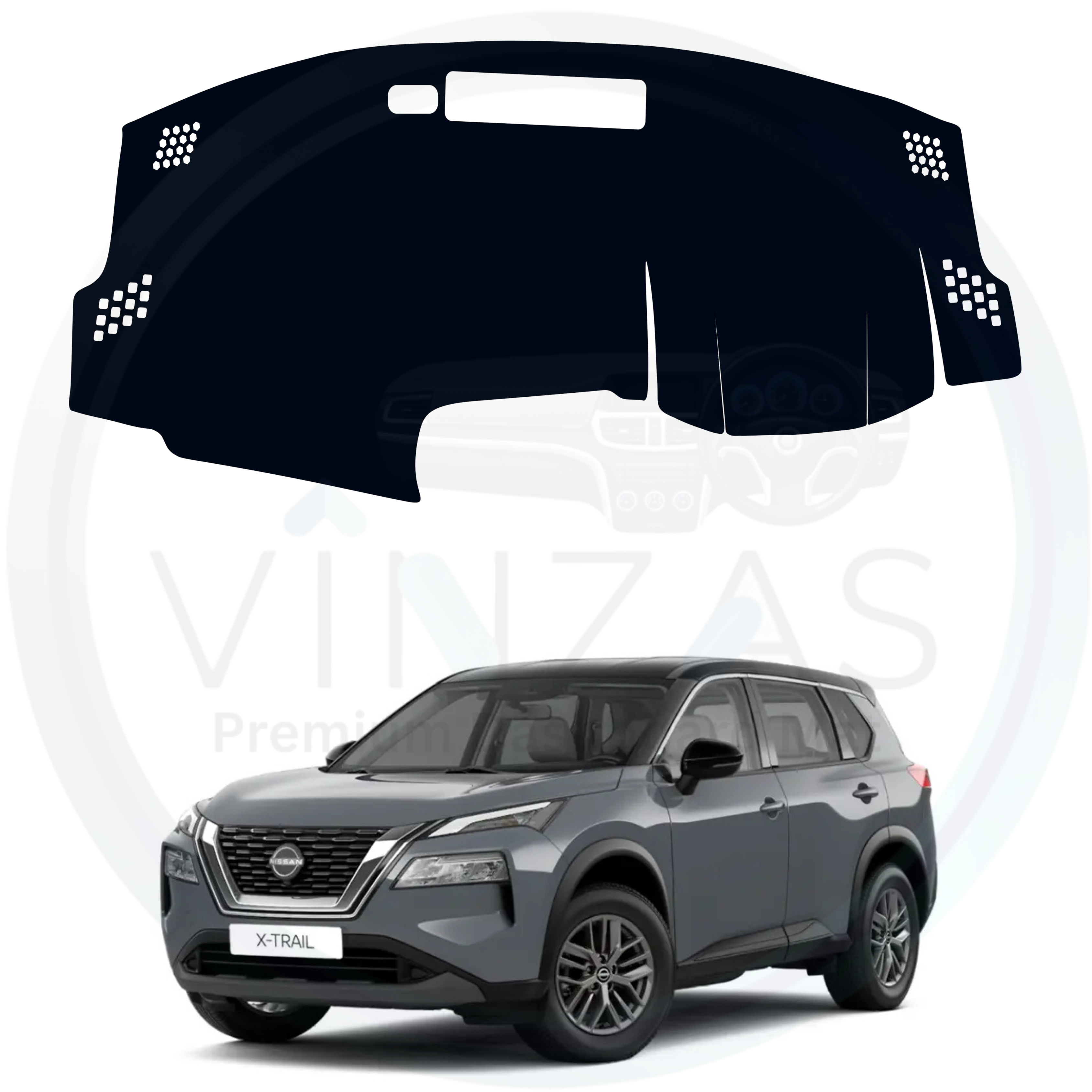 Black custom car dashboard cover For X-Trail
