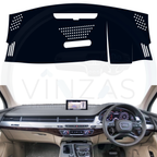 Black custom car dashboard cover installed in an Audi Q7