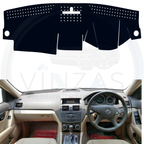 Black custom car dashboard cover installed in a Benz C-Class 2009 To 2012
