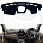 Black custom car dashboard cover installed in a Bolero Neo Plus