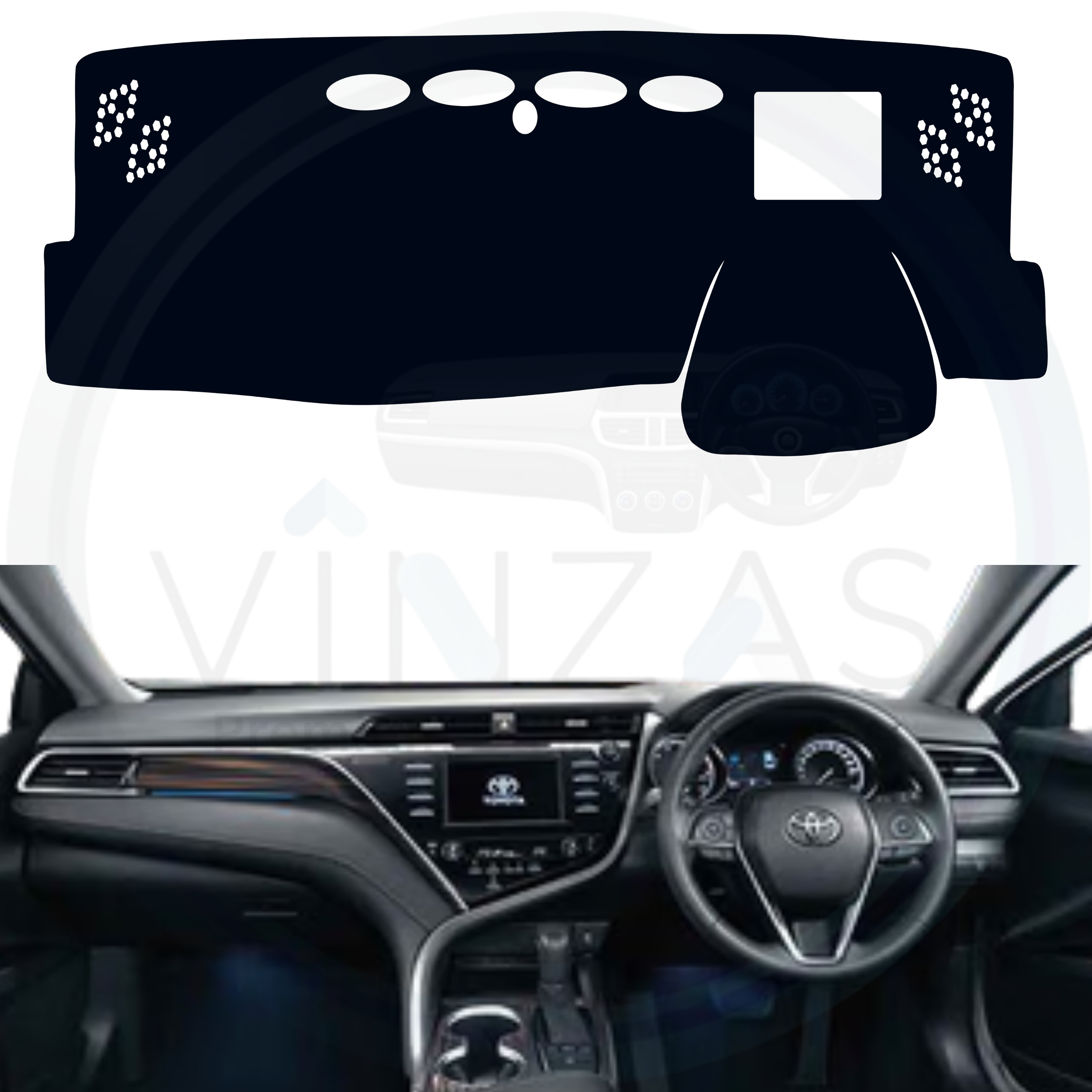 Black custom car dashboard cover For Camry
