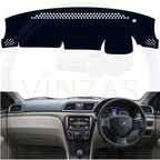 Black custom car dashboard cover installed in a Ciaz 
