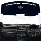 Black custom car dashboard cover installed in a Compas
