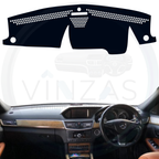 Black custom car dashboard cover installed in a E-Class 2009 To 2017