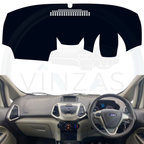 Black custom car dashboard cover installed in an EcoSport 2013 To 2017