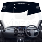 Black custom car dashboard cover installed in a Etios Cross
