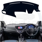 Black custom car dashboard cover installed in a Glanza 2019-2022
