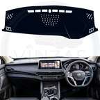 Black custom car dashboard cover installed in a Gloster 

