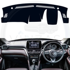 Black custom car dashboard cover installed in a Grand Vitara
