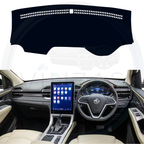 Black custom car dashboard cover installed in a Hector 
