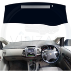 Black custom car dashboard cover installed in an Innova
