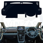 Black custom car dashboard cover installed in an Innova Hycross