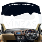 Black custom car dashboard cover installed in a Mobilio 