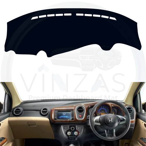 Black custom car dashboard cover installed in a Mobilio 