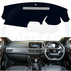 Black custom car dashboard cover installed in a Nexon 

