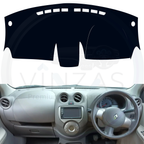 Black custom car dashboard cover installed in a Pulse 

