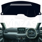 Black custom car dashboard cover installed in a Punch EV