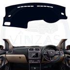 Black custom car dashboard cover installed in a Rapid 
