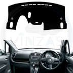 Black custom car dashboard cover installed in a Ritz 
